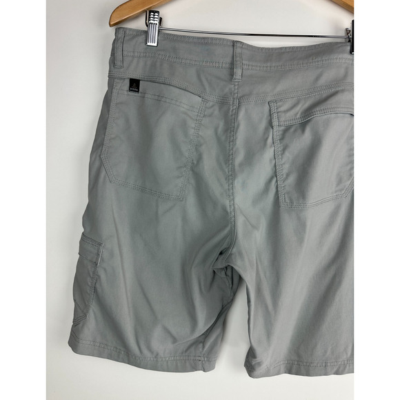PrAna Stretch Zion Shorts Cargo Pocket Prana Gray 10" Inseam Men's Size 34 - Picture 7 of 11